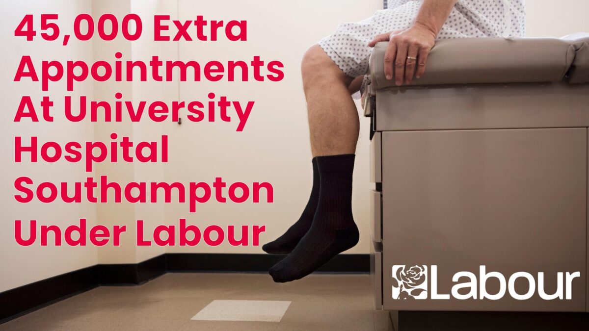 Labour delivers NHS appointments graphic