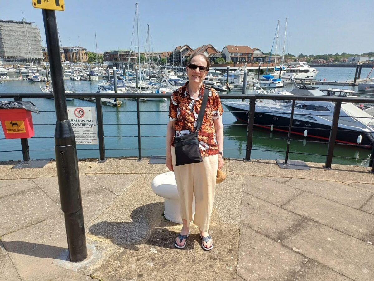 Cllr Ginnie Lambert visiting Ocean Village
